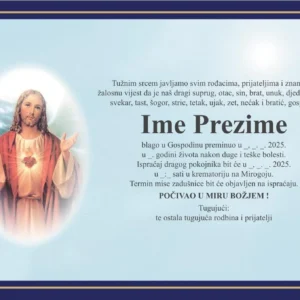 Muška osmrtnica D20 Isus