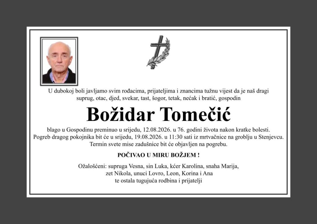 Božidar Tomečić Muška osmrtnica D60 Katolička (1)